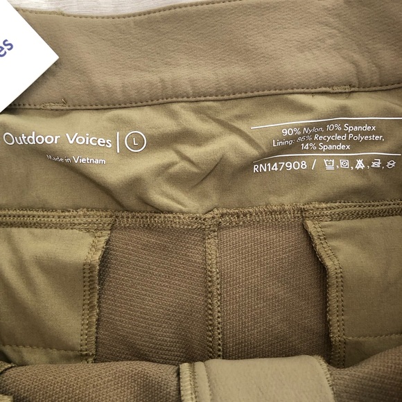 Outdoor voices elm wood cargo trek pants tan new - Picture 11 of 13
